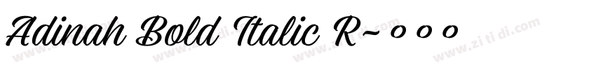 Adinah Bold Italic R字体转换
